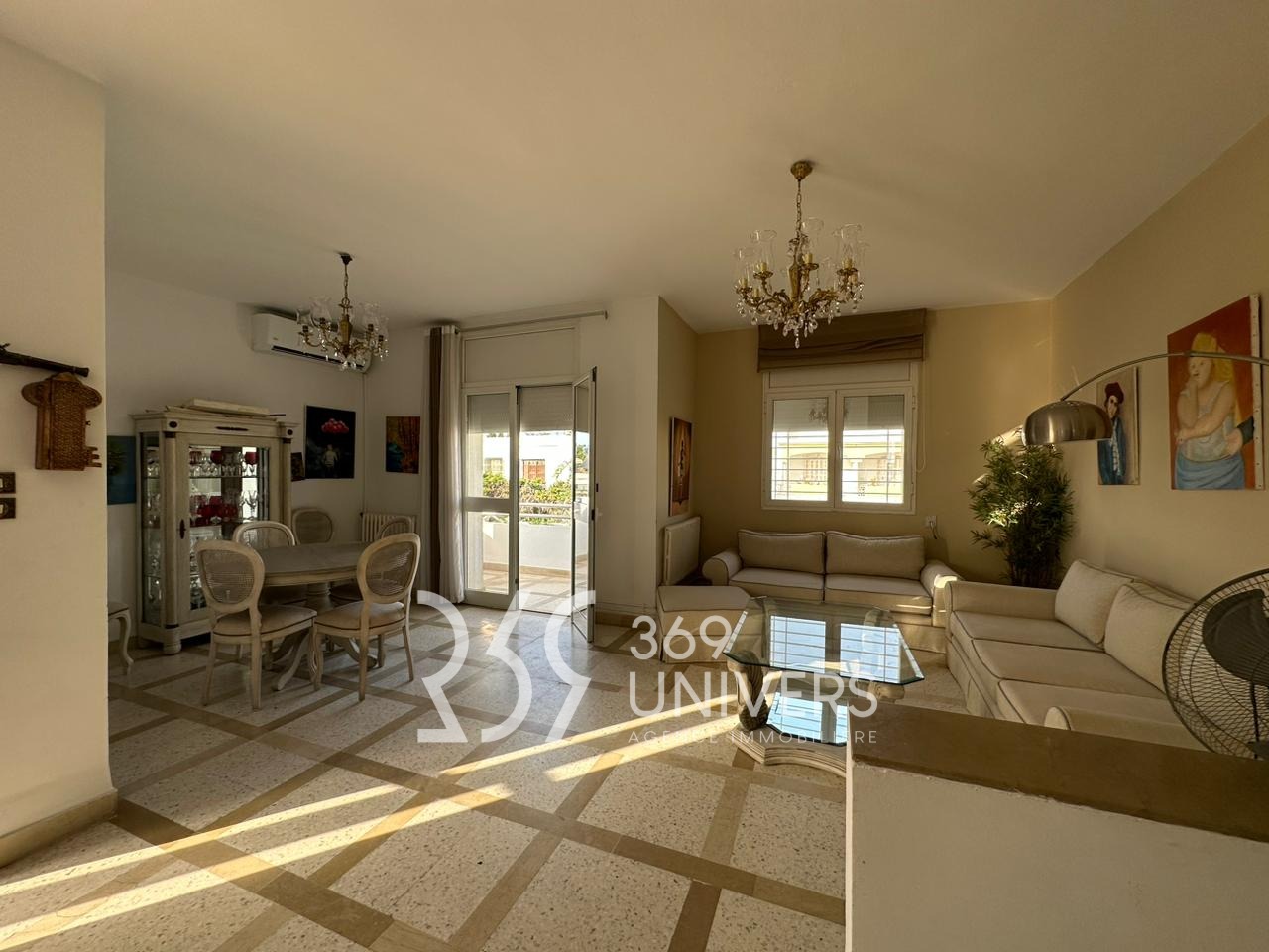 La Marsa&nbsp;Cite Du Stade&nbsp;Location&nbsp;Appart. 4 pi�ces&nbsp;Etage meubl� avec balcon � la marsa ref ra028